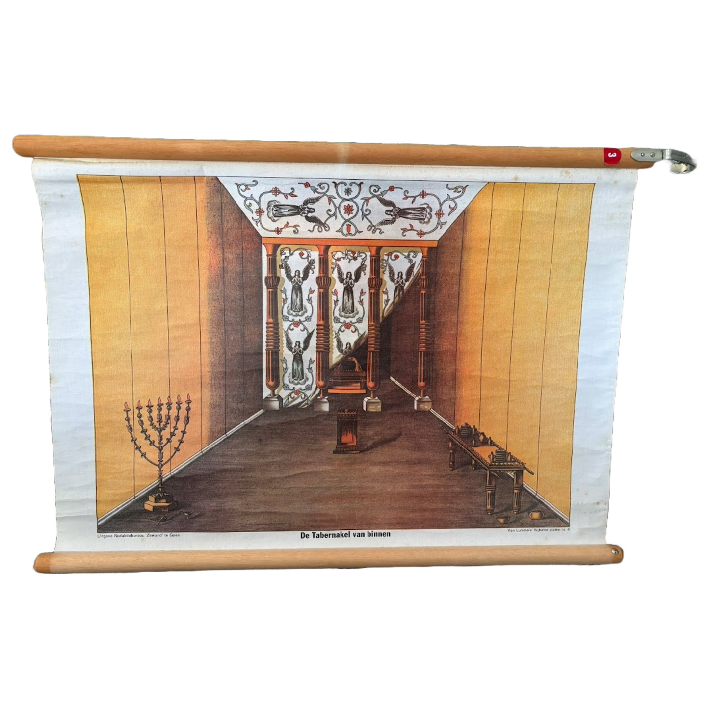 Antique Dutch School Chart “The Tabernacle from Within”