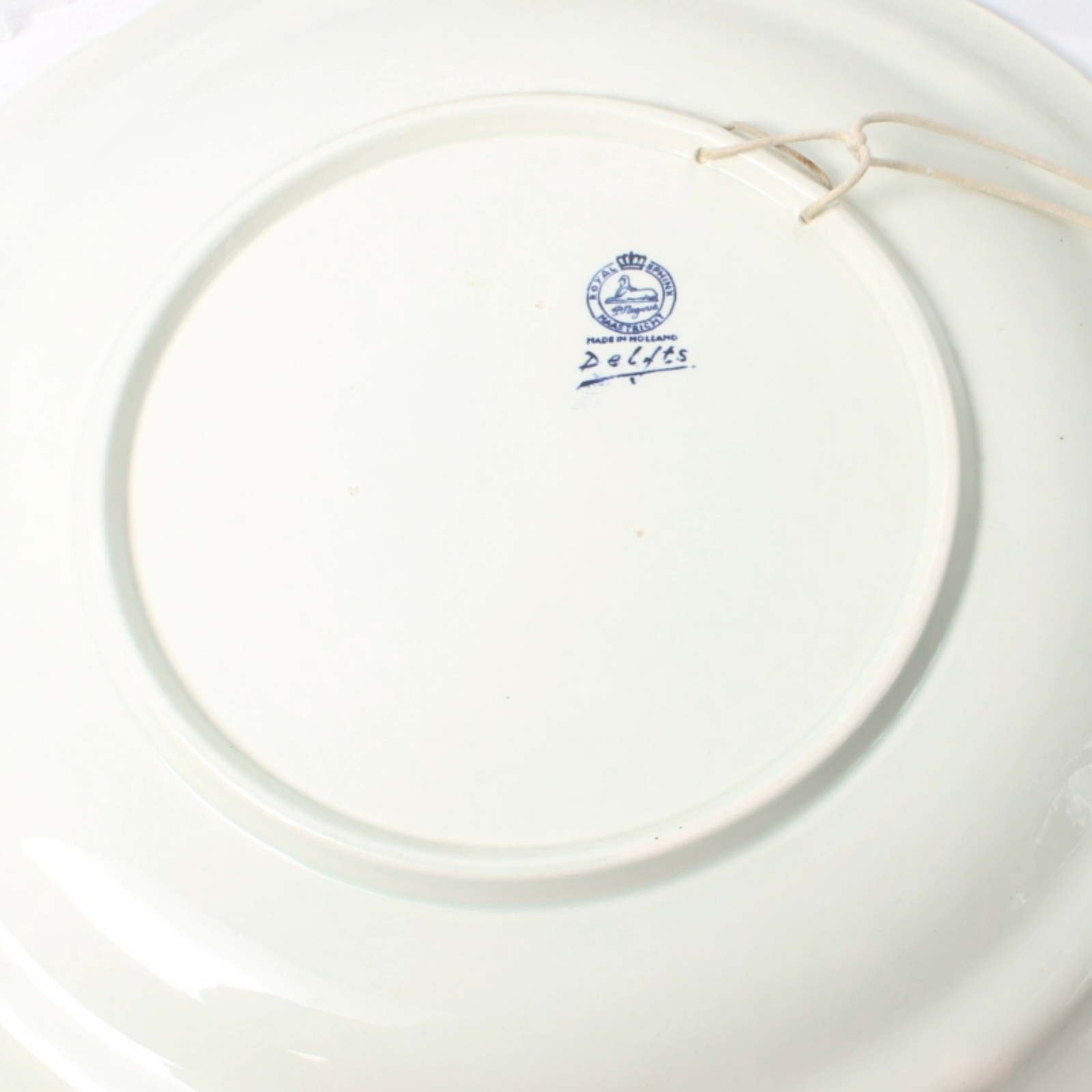 Delft Blue XL Plate, Royal Boch, with Dutch Landscape, circa 1950
