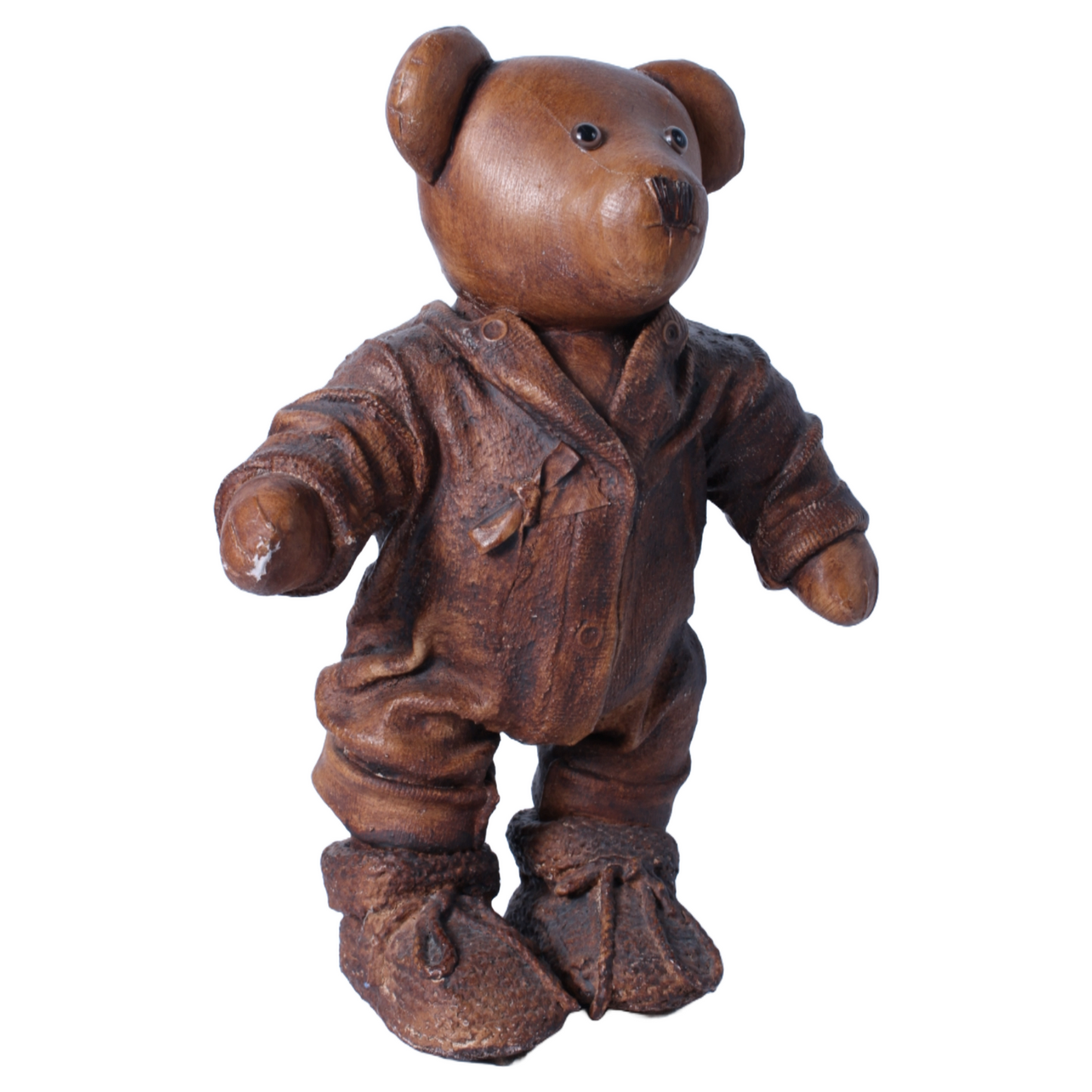 Bronze-Colored Teddy Bear - Handmade in England - Standing 35 cm