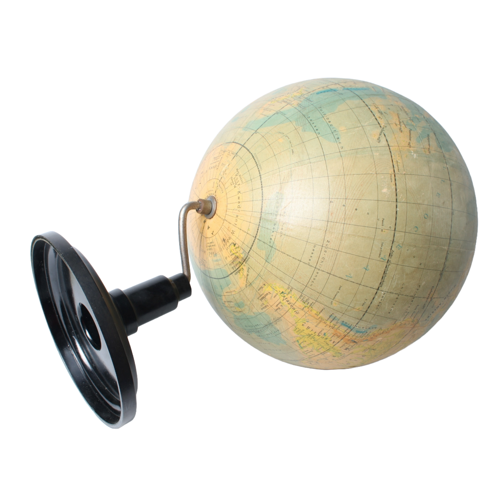 Rare Antique Globe on Metal Stand | Vintage Globe 1930-1950 | Historical