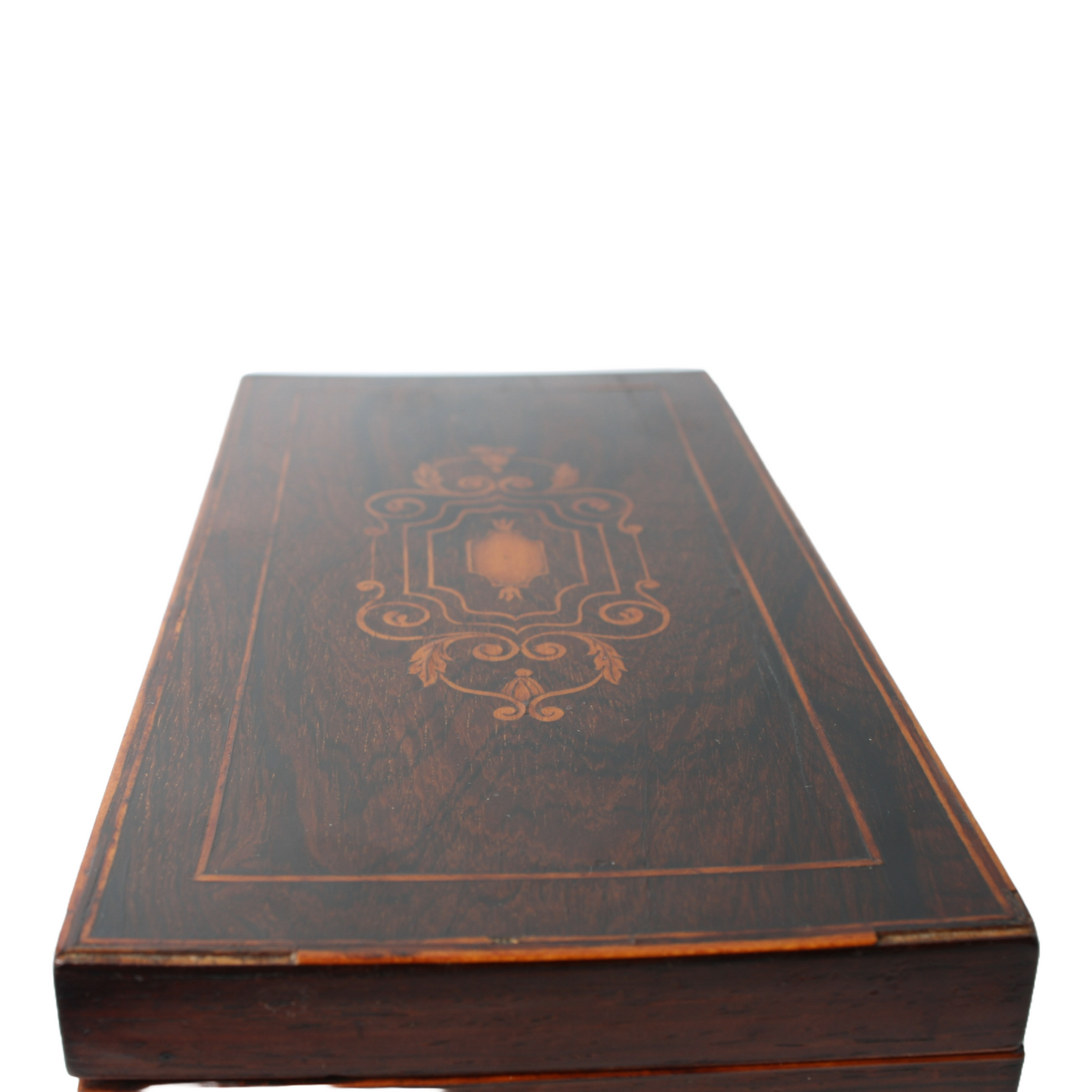 Antique Dutch Tobacco Box – 19th Century – Rosewood with Inlay