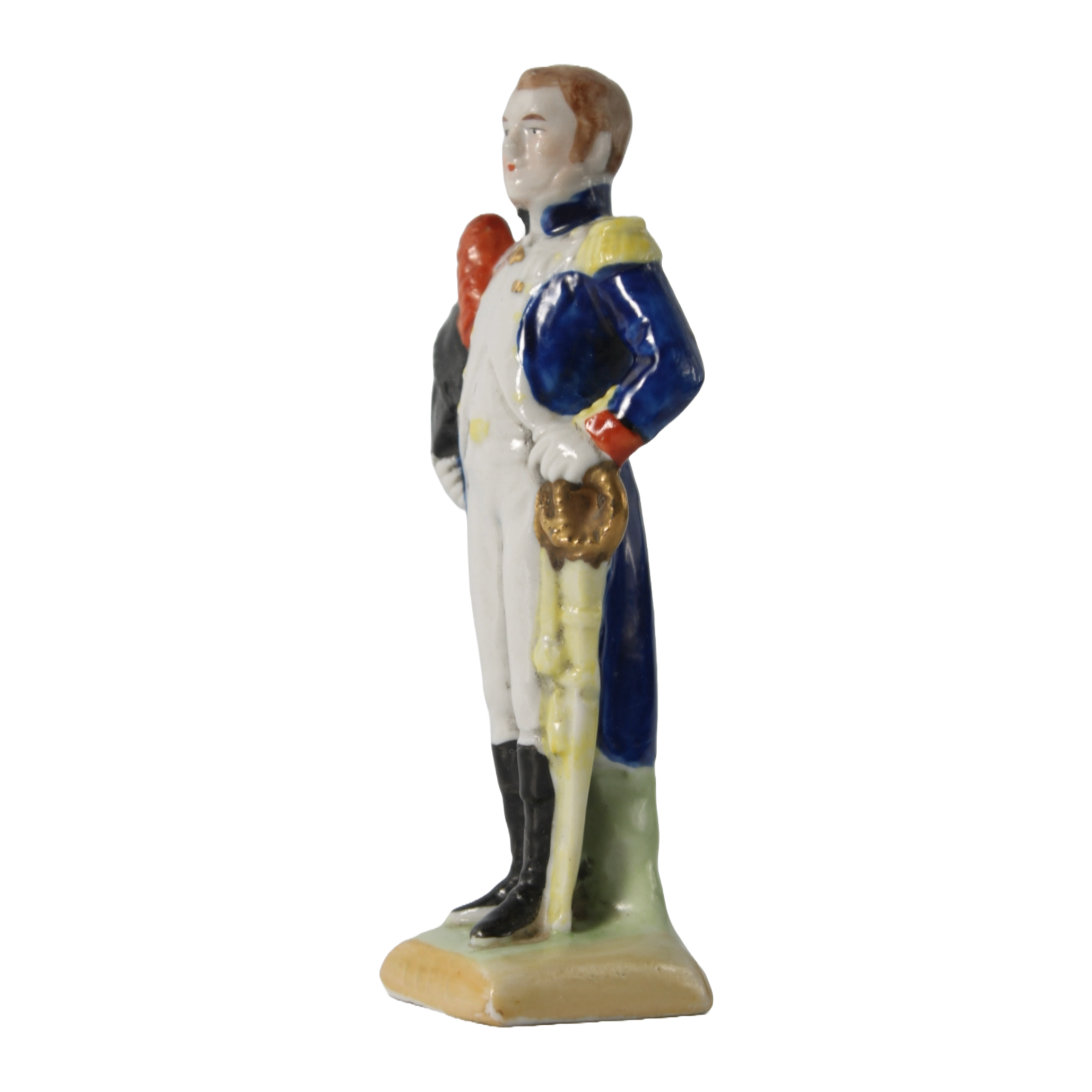 Hand-Painted Porcelain Figurine of General Louis Lepic, Kister Scheibe Alsbach,