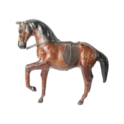 Rare Vintage Leather Horse - Handmade Collectors Item