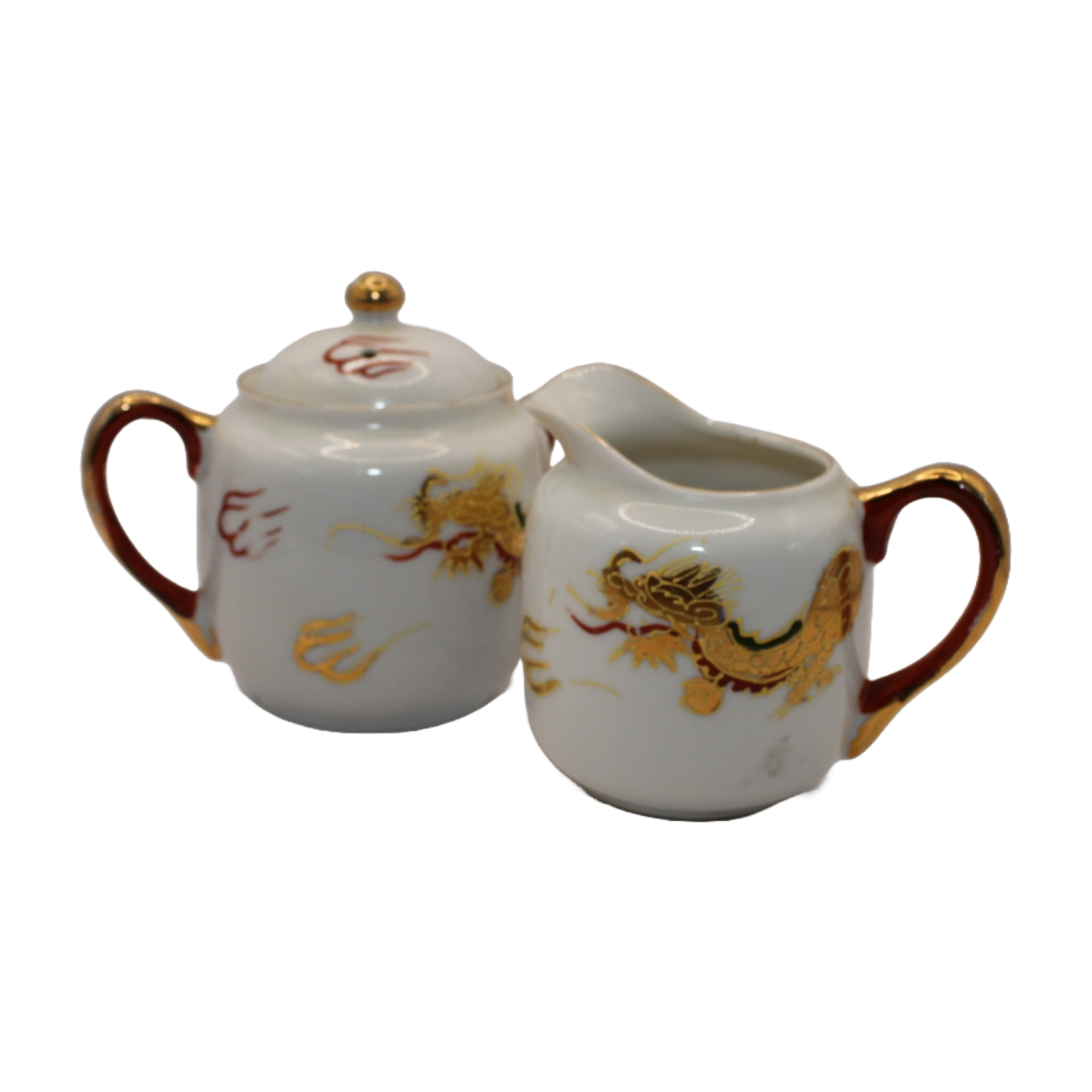 Exquisite Japanese Sugar Bowl and Milk Jug Set - Beautiful Condition