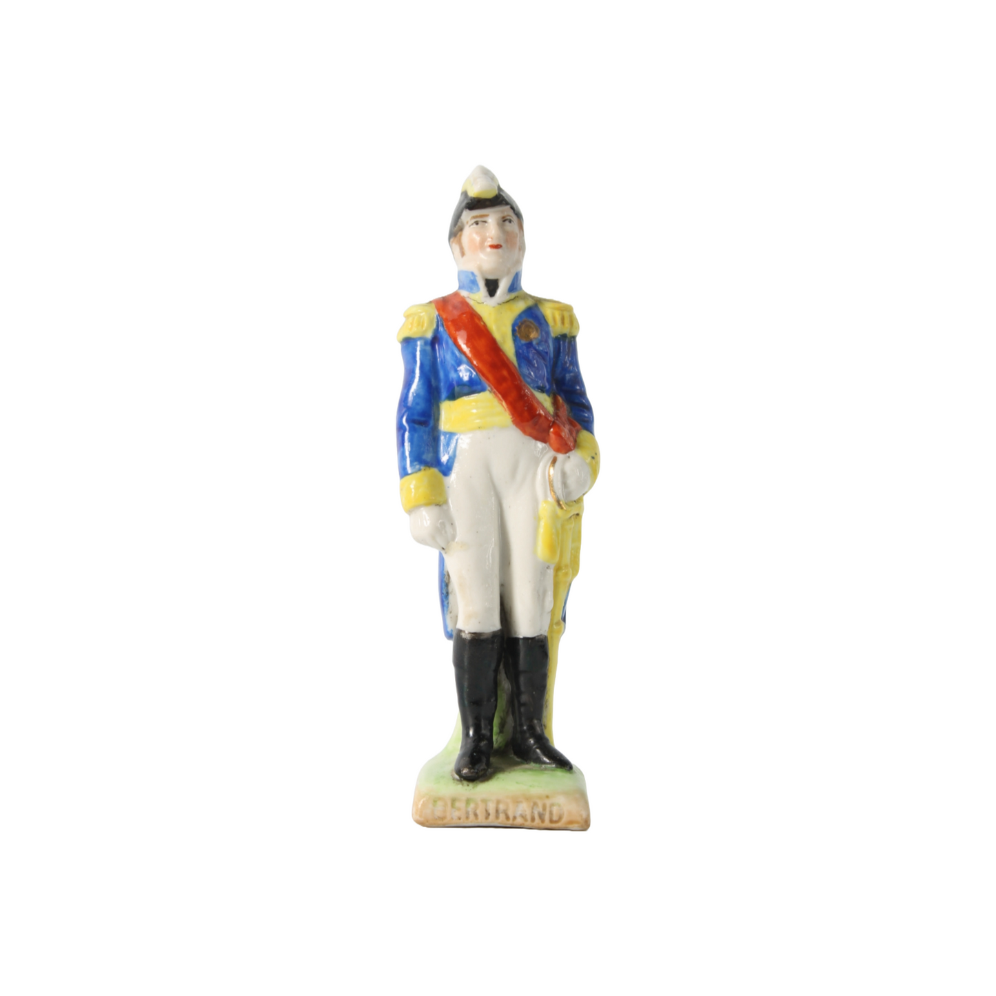 Hand-Painted Porcelain Figurine of General Bertrand, German Military Collectible