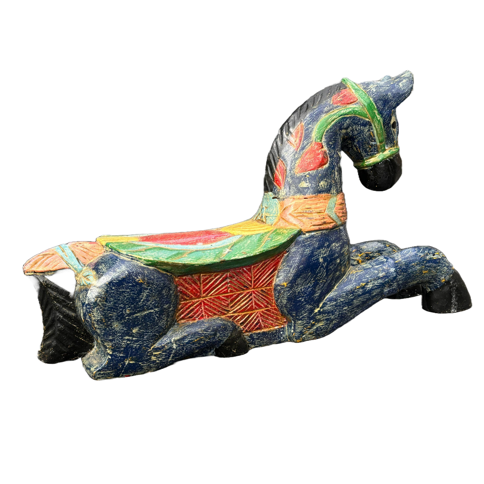 Exquisite Hand-carved Horse Sculpture - An Enchanting Gift! - Rajasthani