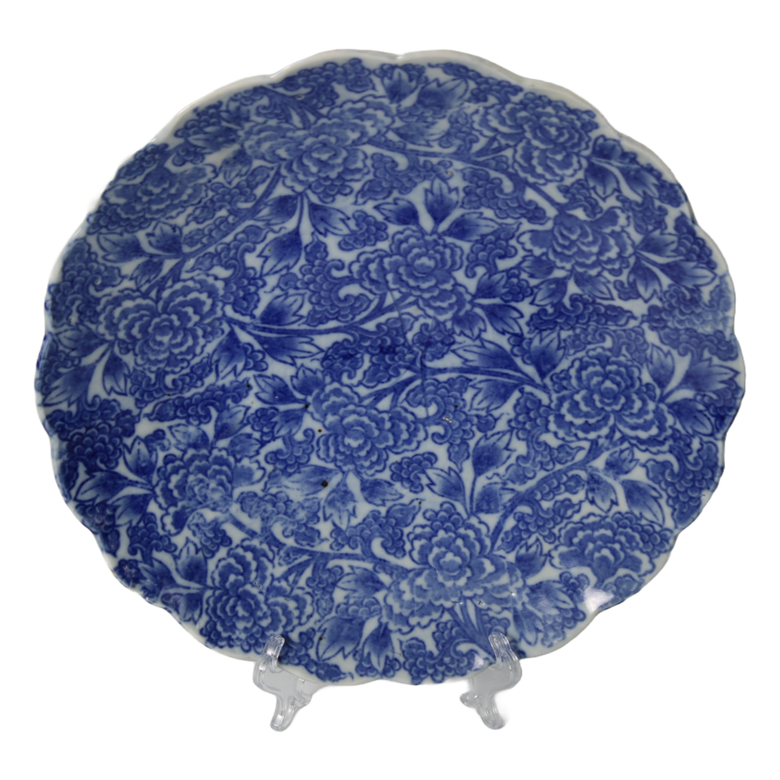 Antique Japanese Blue and White Porcelain Bowl | 19th-Century Arita Style |