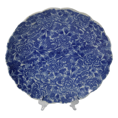 Antique Japanese Blue and White Porcelain Bowl | 19th-Century Arita Style |