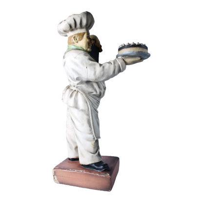 Vintage Advertisement Board / Statue of a Baker and/or Chef from the 1950s