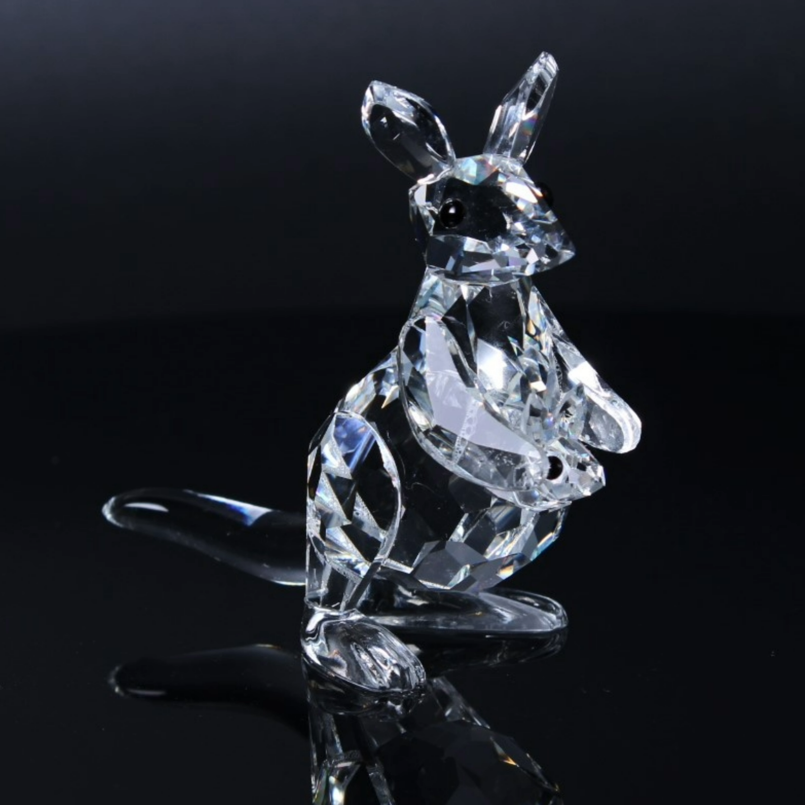 Swarovski Crystal Mother Kangaroo with Baby Joey