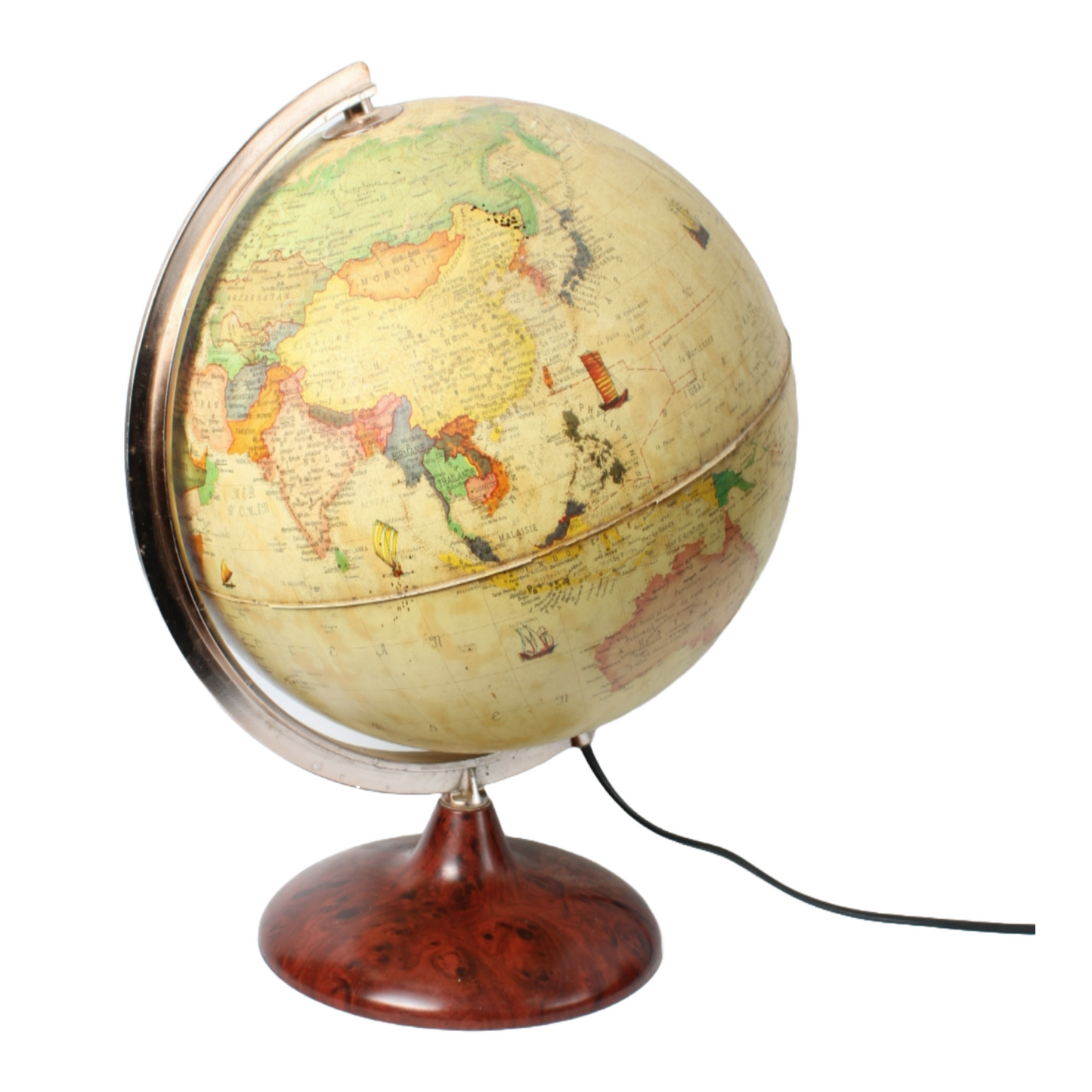 Vintage Italian Globe with Illuminated Feature - Tecnodidattica Discovery 30