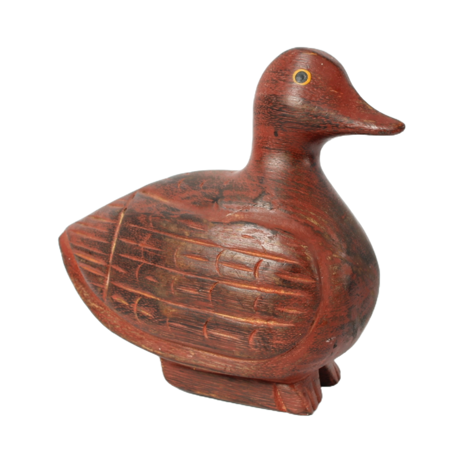 Handmade Wooden Chinese Mandarin Duck Sculpture - Symbol of Luck & Loyalty