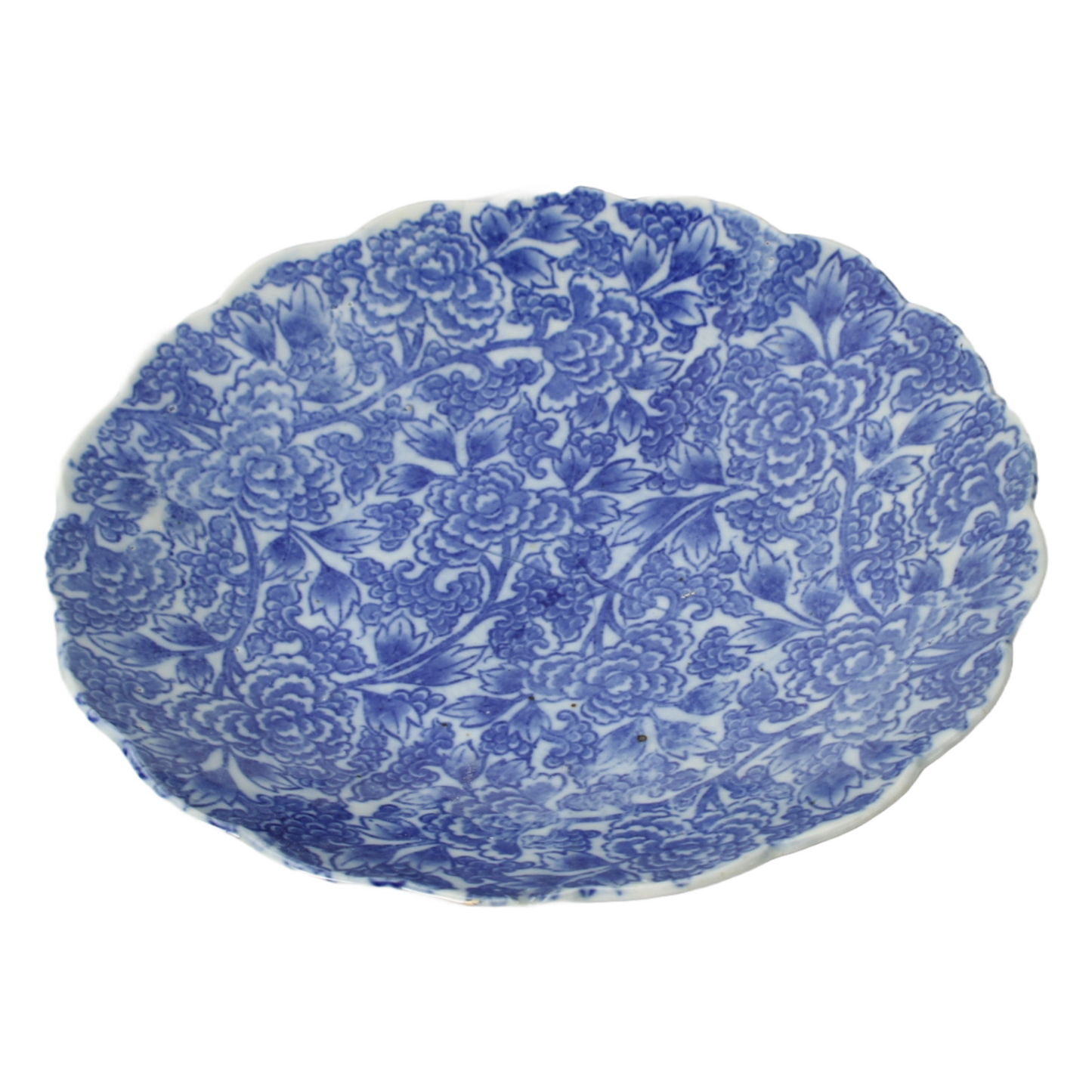 Antique Japanese Blue and White Porcelain Bowl | 19th-Century Arita Style |