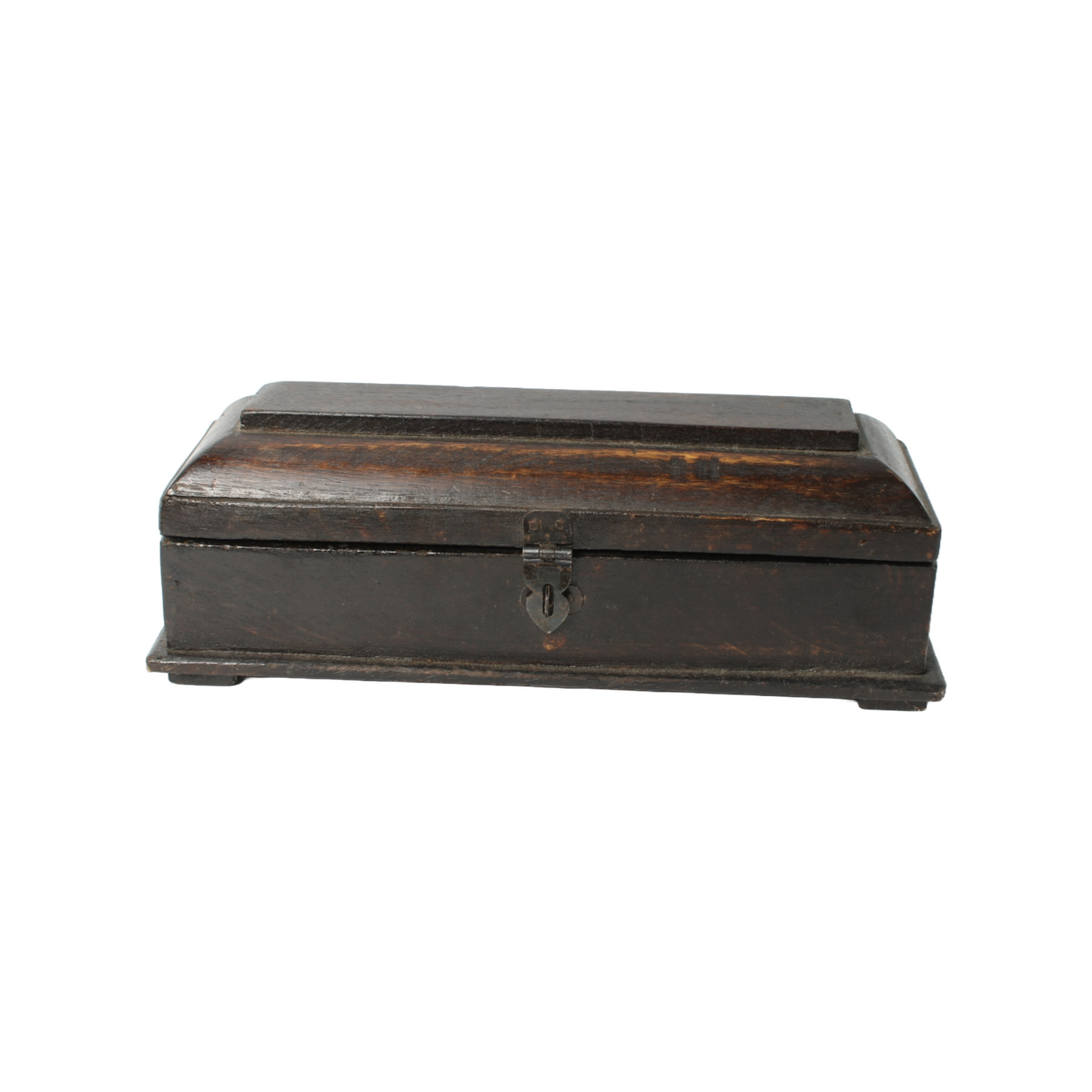 Antique Writing Box for Two Pens - Classic Wooden Pen Holder