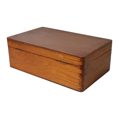 Antique Handmade Wooden Box - Vintage Storage Chest, Beautifully Crafted