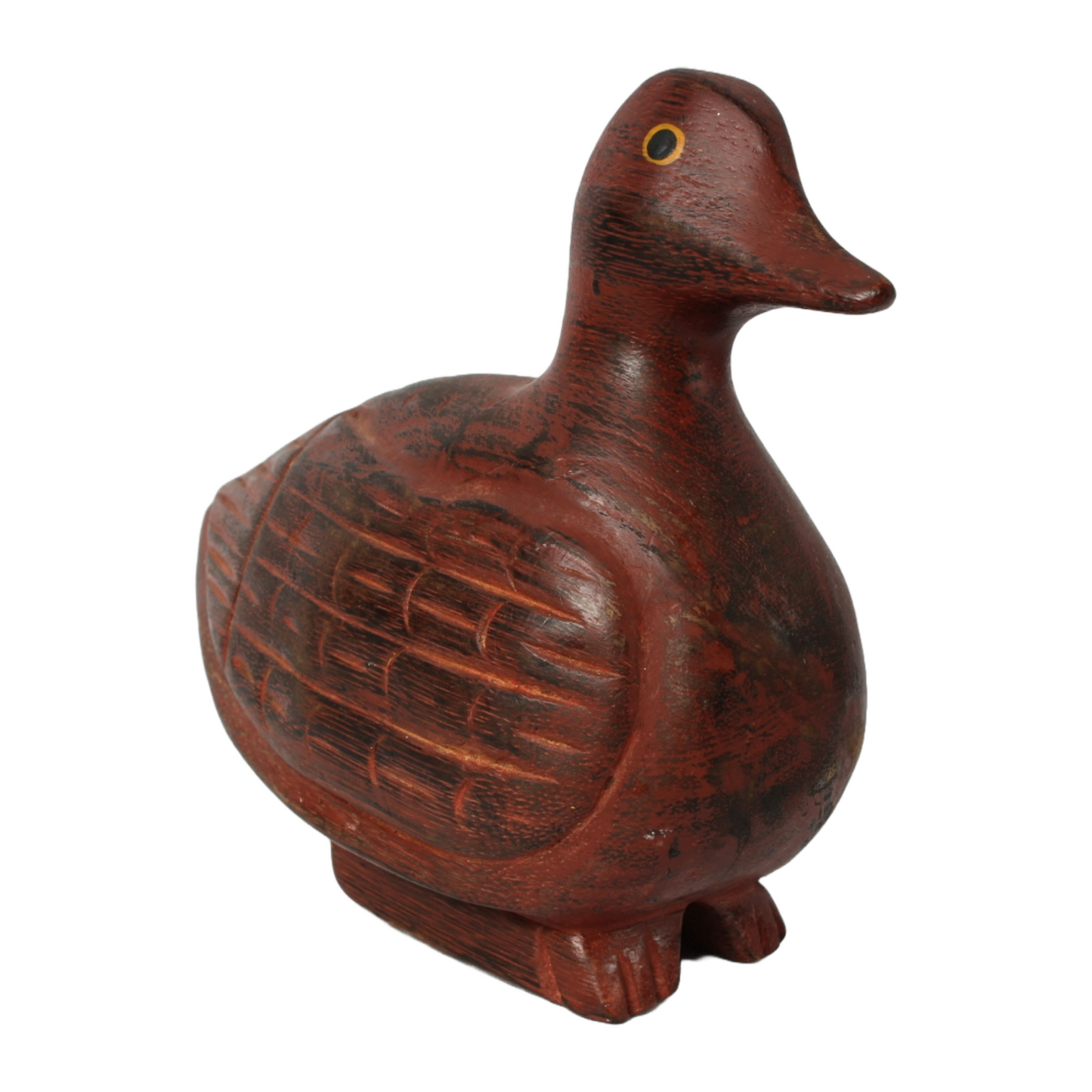 Handmade Wooden Chinese Mandarin Duck Sculpture - Symbol of Luck & Loyalty