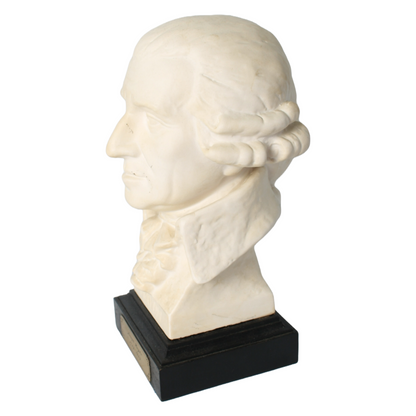 Vintage Goebel Joseph Haydn Bust | Bisque Porcelain Sculpture on Black Base