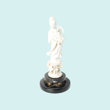 Antique Chinese Guanyin porcelain statue – blanc-de-Chine goddess of compassion