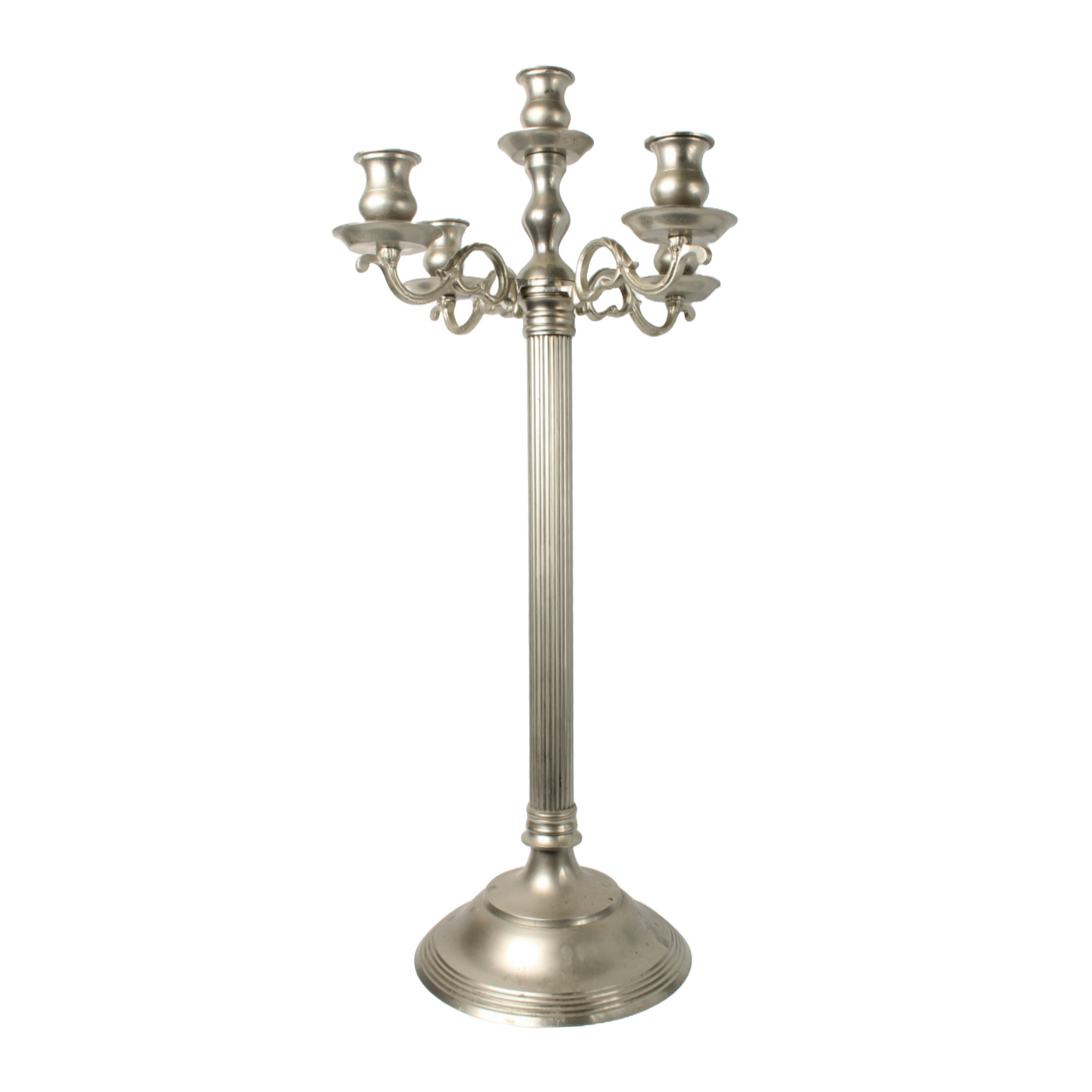 XXL Vintage Silver-Plated Candelabra – 5 Arms, 75 cm Tall