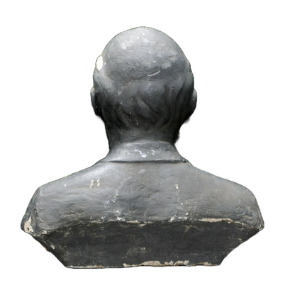 Unique Lenin Bust - Original Plaster Sculpture from Town Hall - Signed GK/KG - 1
