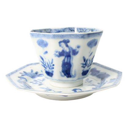 Antique Chinese Porcelain Tea Set | 19th Century Qing Dynasty | Blue & White