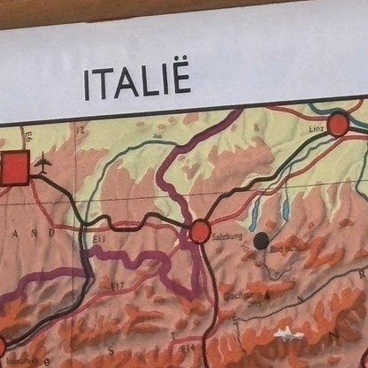 Vintage Relief School Map of Italy from the 1970s