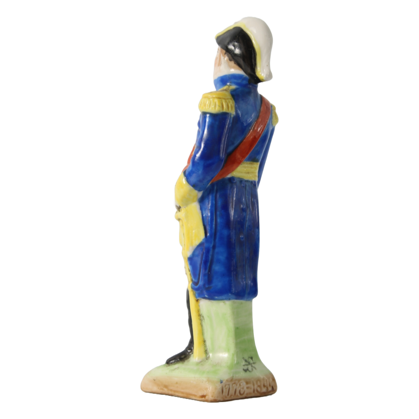 Hand-Painted Porcelain Figurine of General Bertrand, German Military Collectible