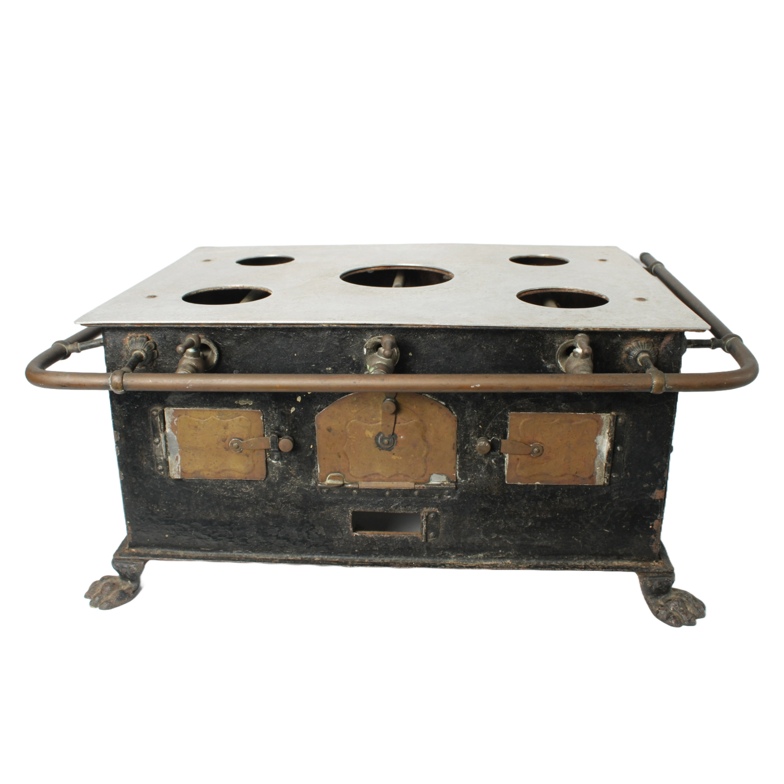 Rare Antique Toy Stove with Claw Feet and Pans ca. 1900–1925 | 22 cm / 8.66 inch