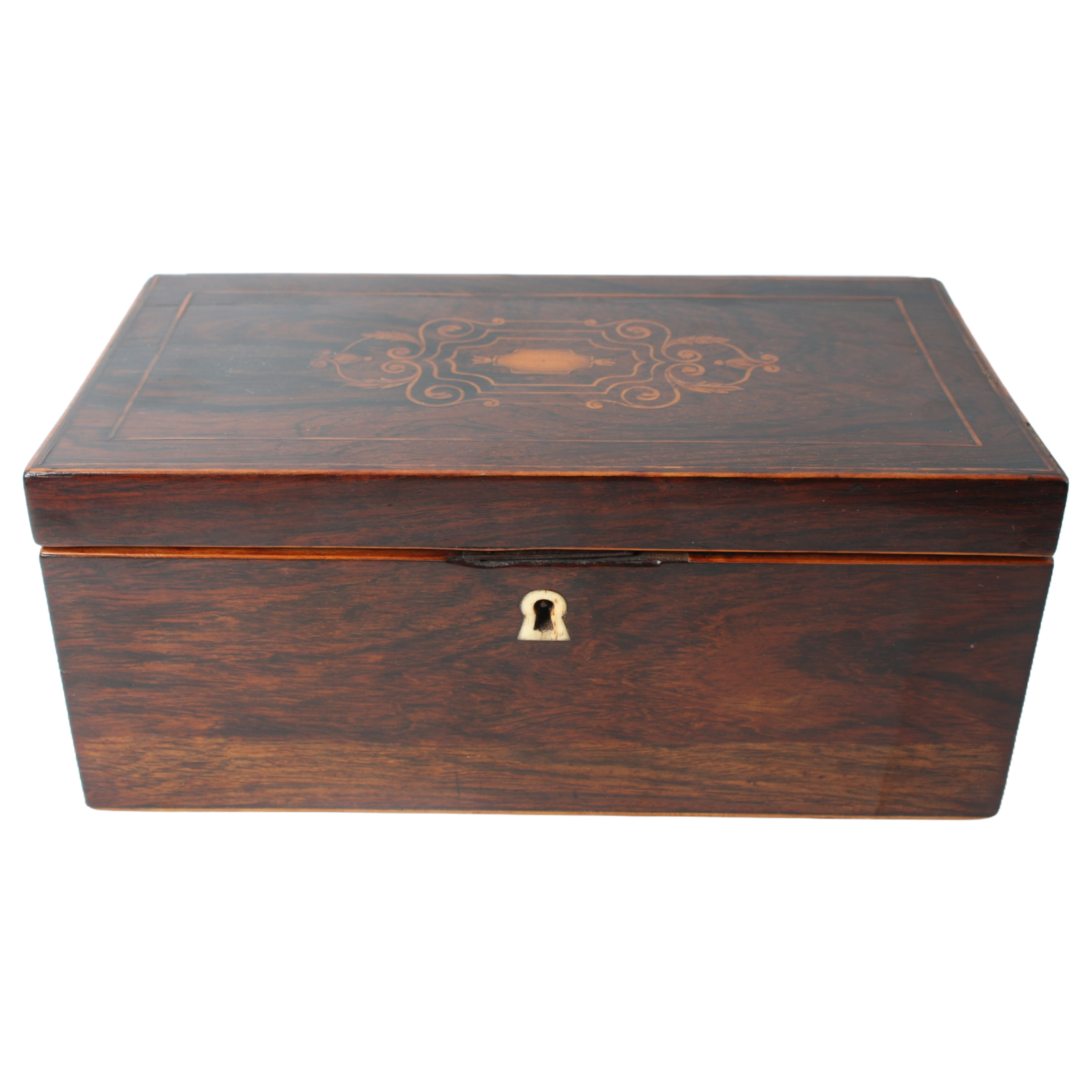 Antique Dutch Tobacco Box – 19th Century – Rosewood with Inlay