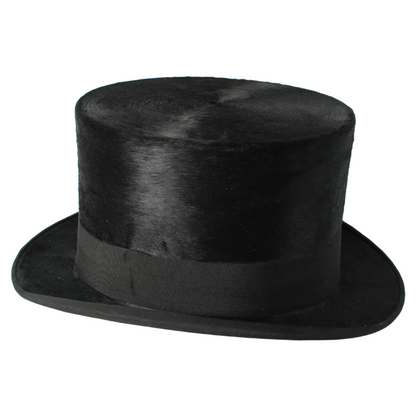 Antique Moleskin Top Hat by Joh. v. d. Sluijs, Utrecht – Early 20th Century