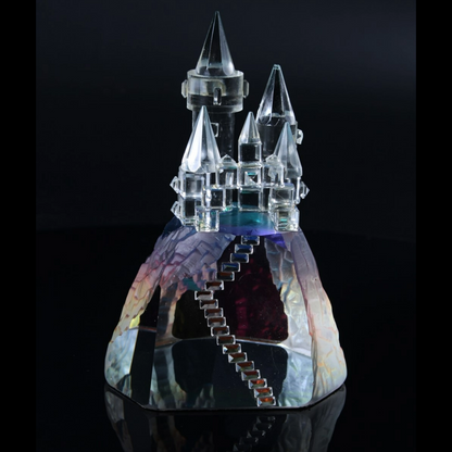Vintage Crystal Castle by Hadrian Crystal - Timeless Collectible - Unique Glass