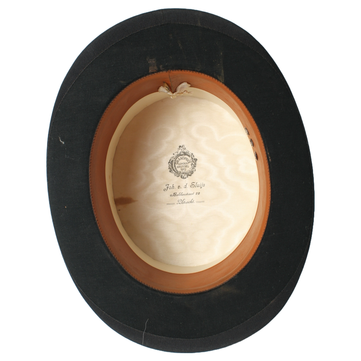 Antique Moleskin Top Hat by Joh. v. d. Sluijs, Utrecht – Early 20th Century