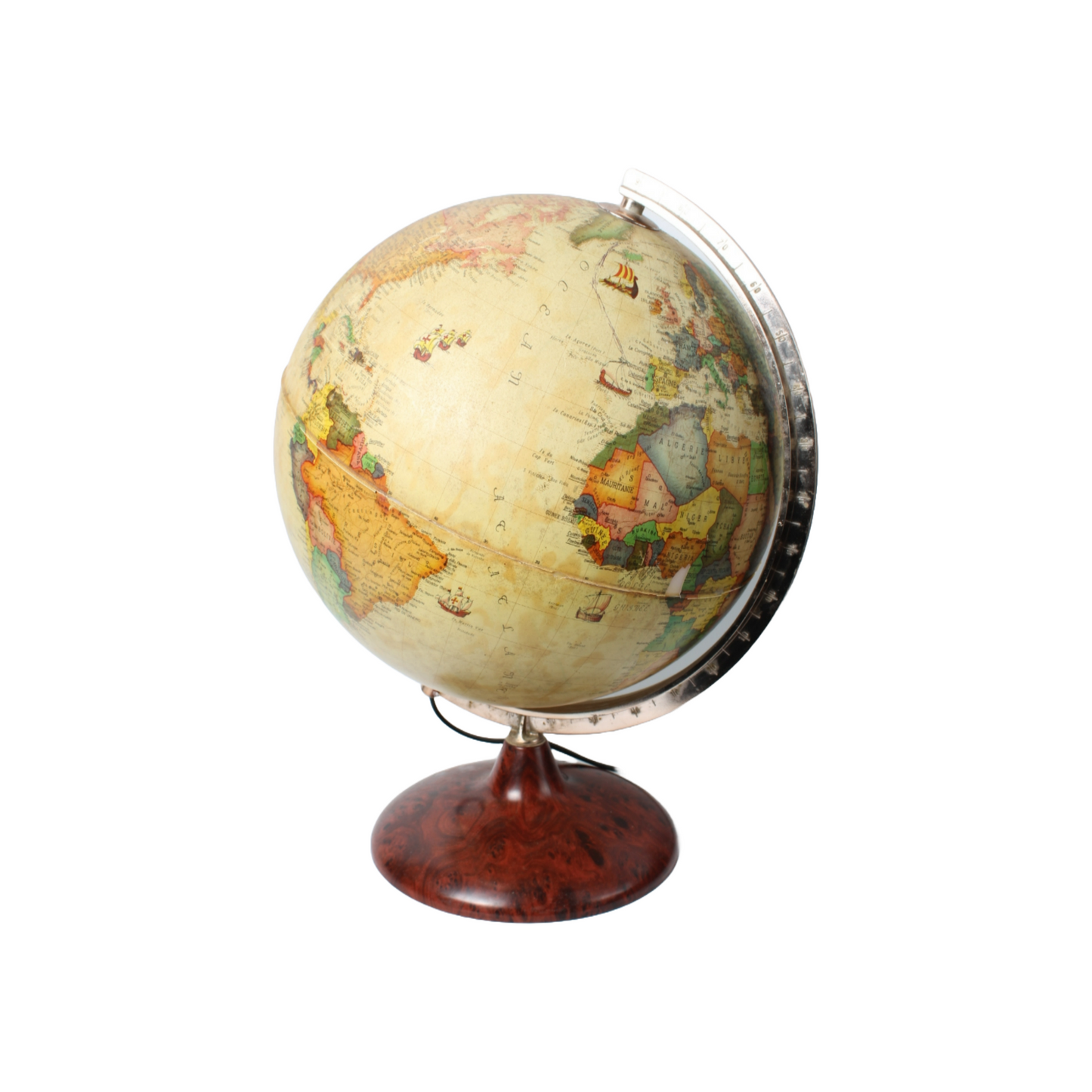 Vintage Italian Globe with Illuminated Feature - Tecnodidattica Discovery 30