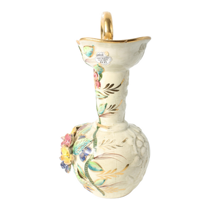 Hand-Painted Belgian Decorative Pitcher – Hubert Bequet Ceramic Art