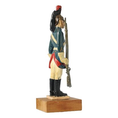Vintage French Garde Républicaine Soldier Figurine on Wooden Base, 1966,
