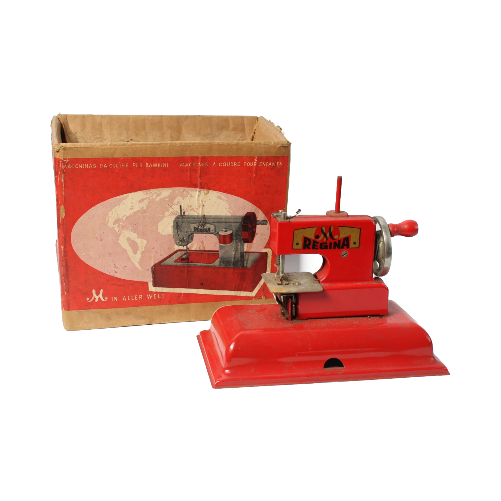 Vintage Regina Child's Sewing Machine with Original Box - Rare Collectible Item