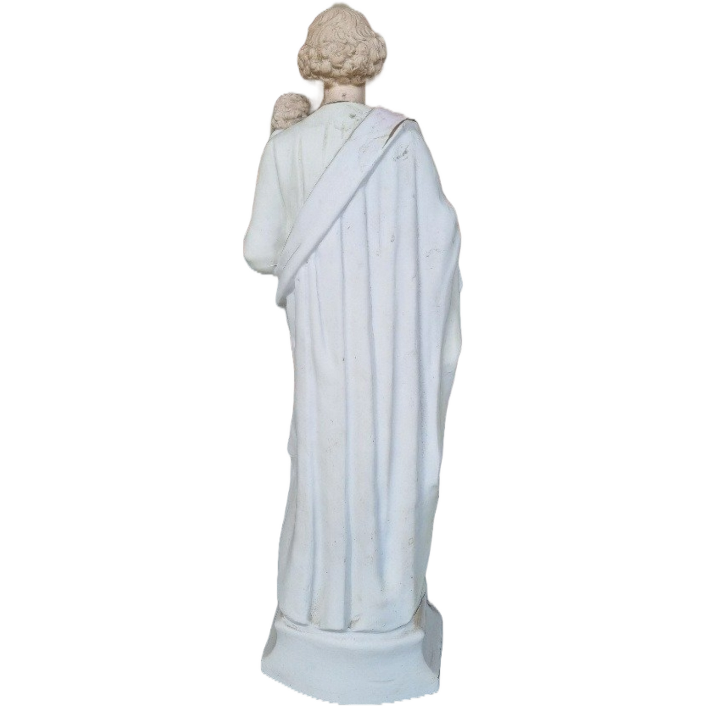 Joseph Statue with Child - 42 cm - Biscuit Porcelain