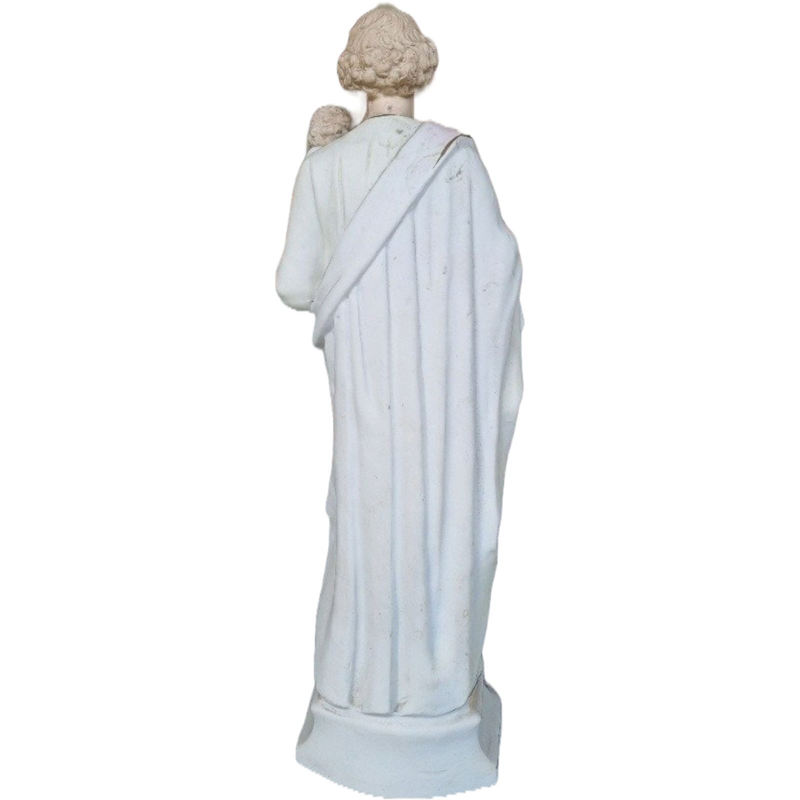 Joseph Statue with Child - 42 cm - Biscuit Porcelain