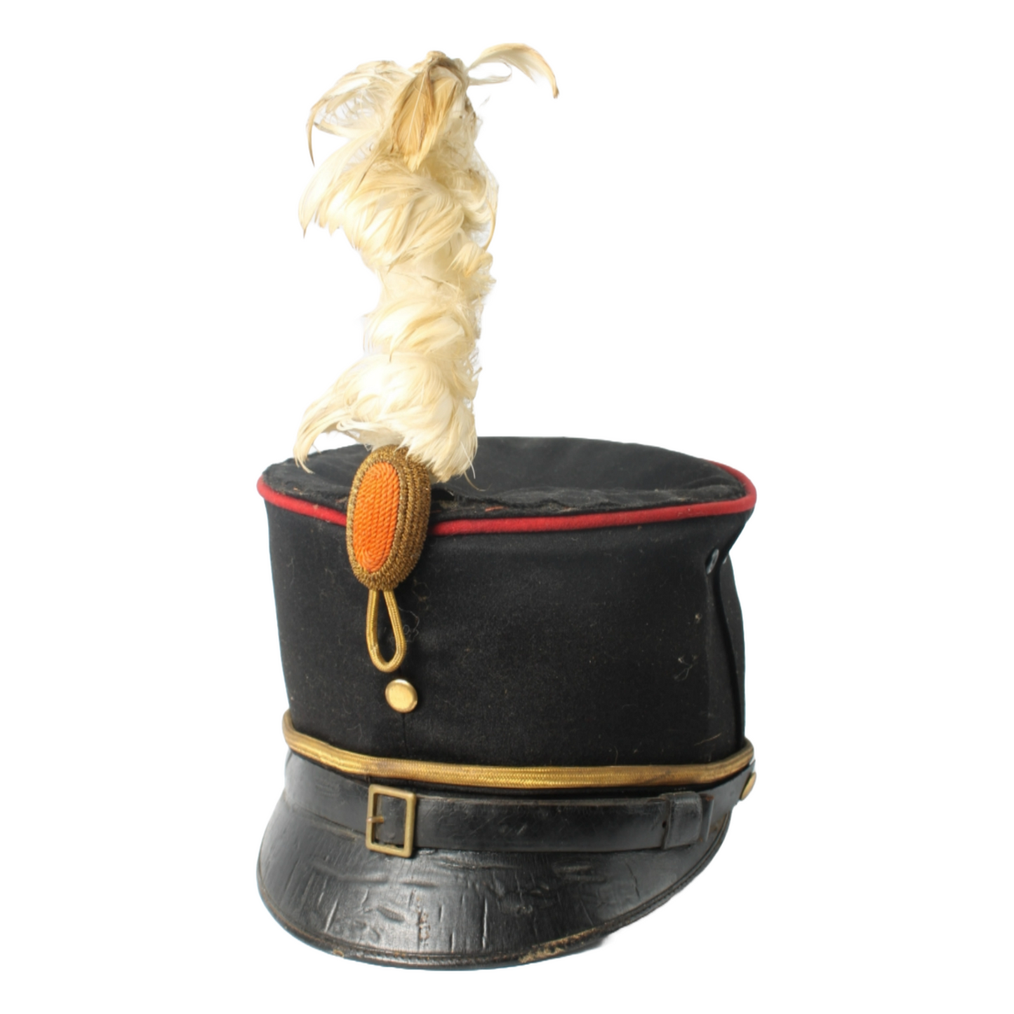 Antique KNIL Kepi with White Plume, Dutch Colonial Army, 1900-1940, Rare Collect