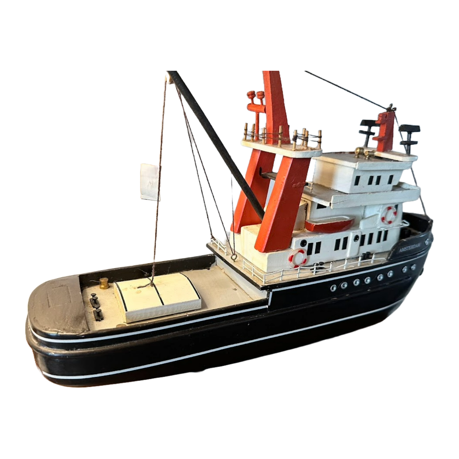 Beautiful Model of Dutch Tugboat "Amsterdam" - A Maritime Treasure!