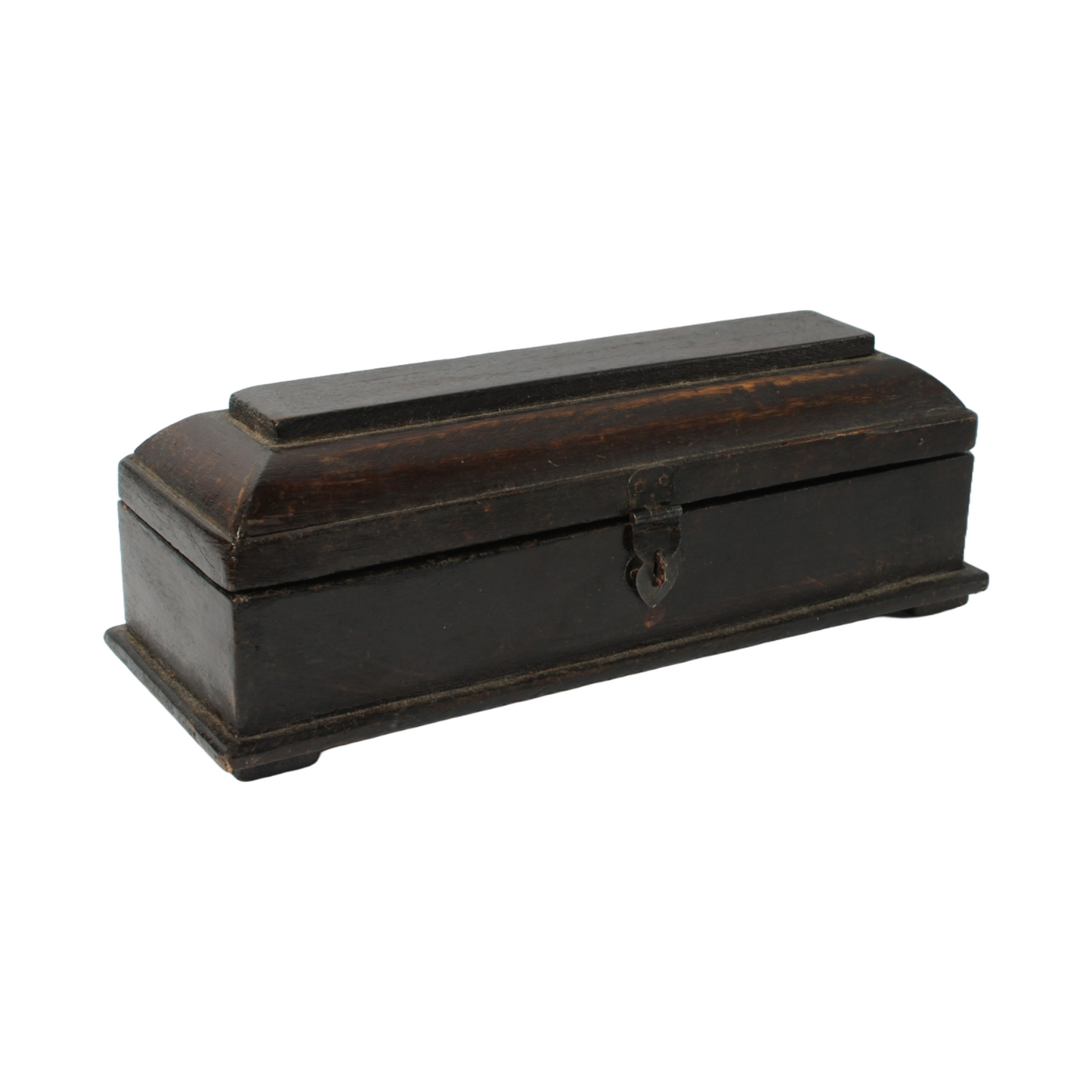 Antique Writing Box for Two Pens - Classic Wooden Pen Holder