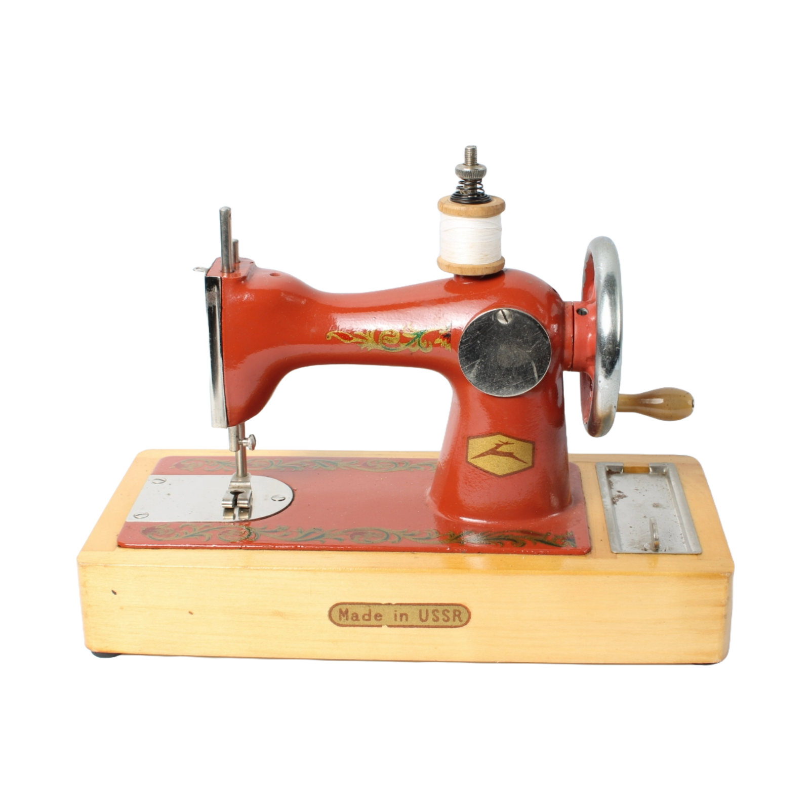 Vintage Orsha Children's Sewing Machine with Original Box - USSR Collectible