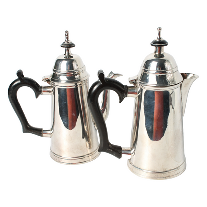 Elegant vintage silver-plated coffee pot set | Classic teapots | Antique coffee