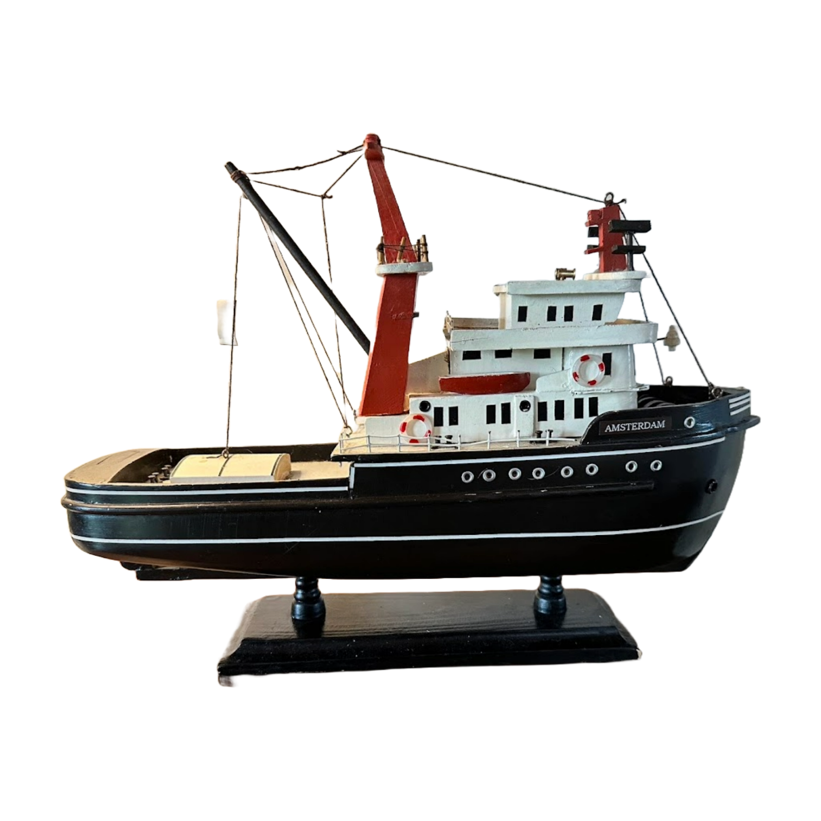 Beautiful Model of Dutch Tugboat "Amsterdam" - A Maritime Treasure!