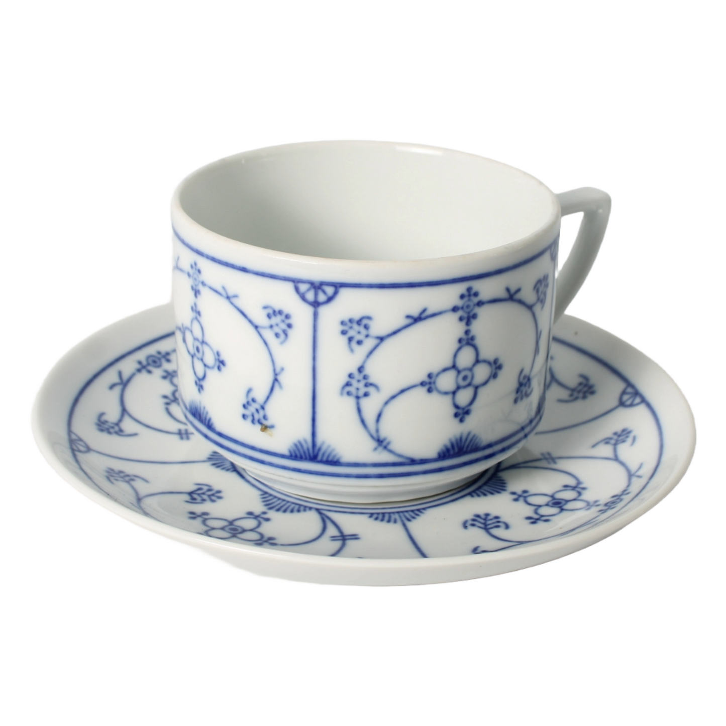 Vintage Jäger Eisenberg Blau Saks coffee set, 9 cups and 10 saucers, hand-painte