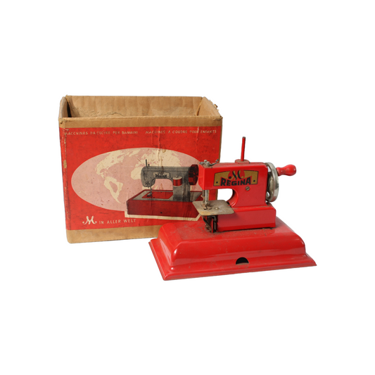 Vintage Regina Child's Sewing Machine with Original Box - Rare Collectible Item