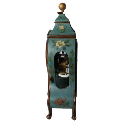 Antique Neuchâteloise Mantel Clock | Hand-Painted Wooden Timepiece ca. 1800 |