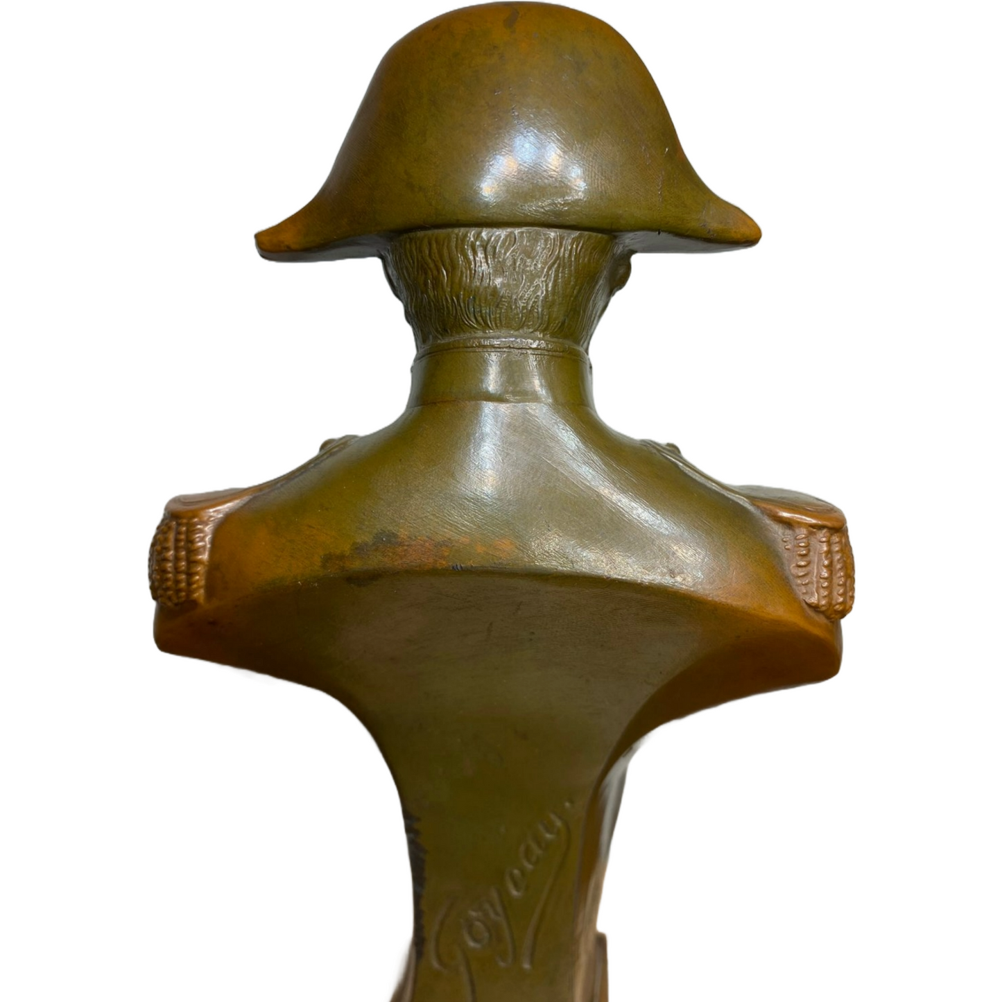 Signé Goyeau - Bust of Napoleon Bonaparte - 18 cm - Marble, Spelter, Patinated B