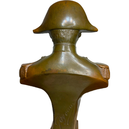Signé Goyeau - Bust of Napoleon Bonaparte - 18 cm - Marble, Spelter, Patinated B
