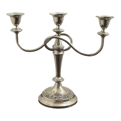 Elegant Vintage Silver Plated Candle Holders - Lanthe of England - 1950s
